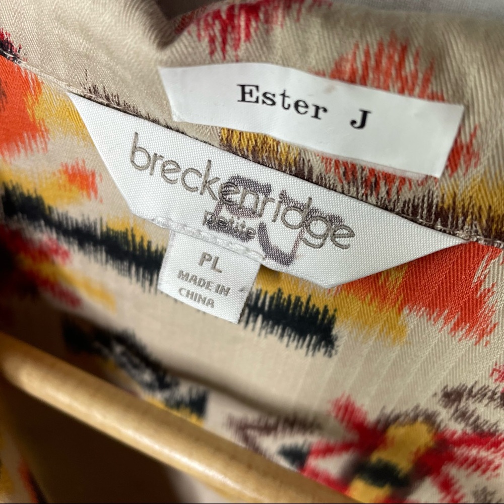 Vintage Brekenridge Western Aztec Southwestern Style Blazer Jacket - Picture 3 of 4